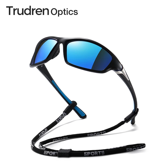 Trudren Mens TR90 Wrap-around Sports Sun Glasses for Man Fishing Sunglasses  UV400 Polarized Running Sunglass with Strap 2081 - AliExpress