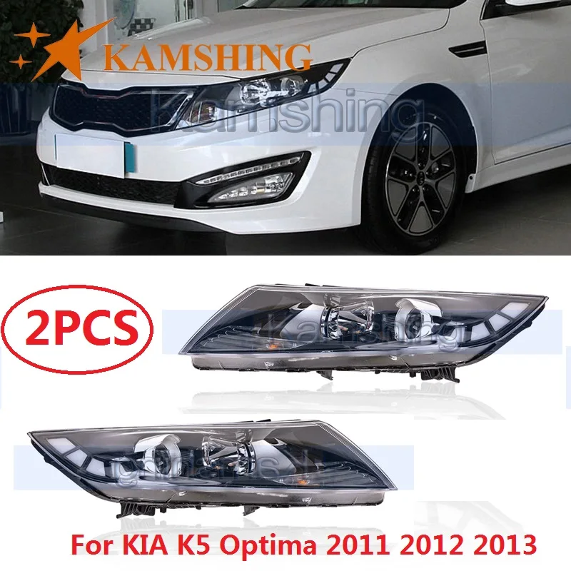 Capqx 2pcs For Kia K5 Optima 2011 2012 2013 Front Bumper Headlight