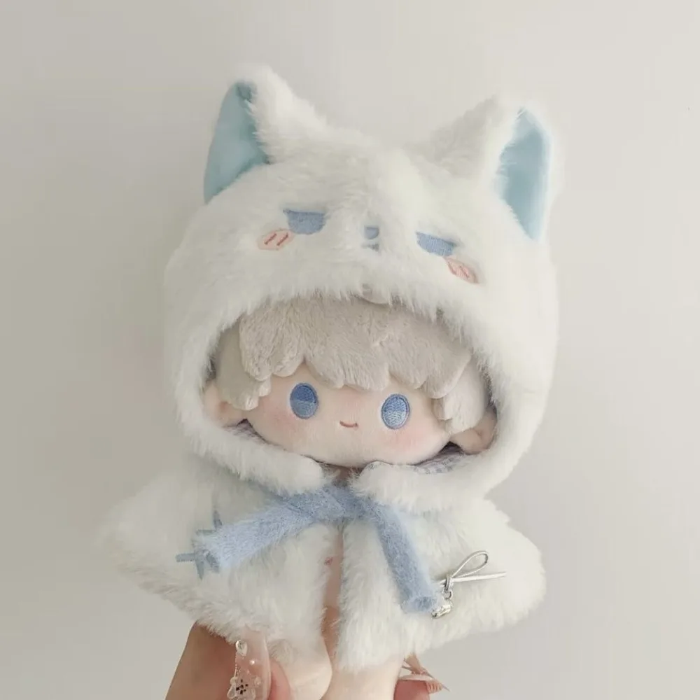 Plush Cloak 10cm Cotton Doll Clothes Suit Cute 20cm Doll Clothes Outfit Dress Up Blue Doll Clothes Set 10/20cm Cotton Doll