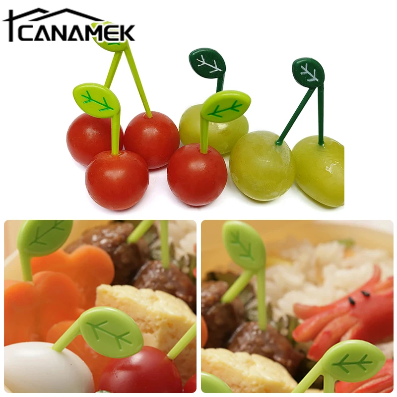 Fruit Fork Food Toothpicks Food Picks 10pcs/Set Toothpick Leaves Fruit Fork Picks
