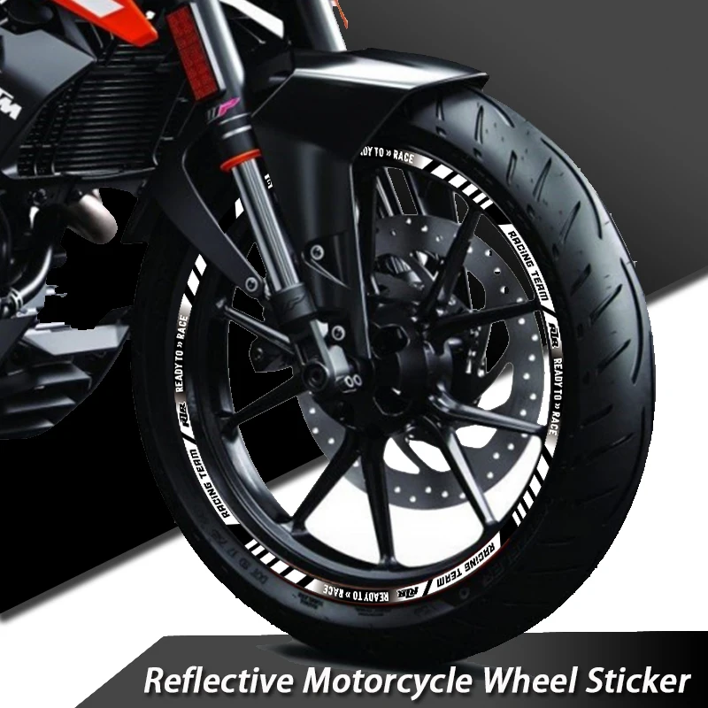 Reflective Motorcycle Wheel Sticker Rim Decals Stripe Tape Hub Accessories For KTM Duke 200 Ng125 390 250 RC 790 690