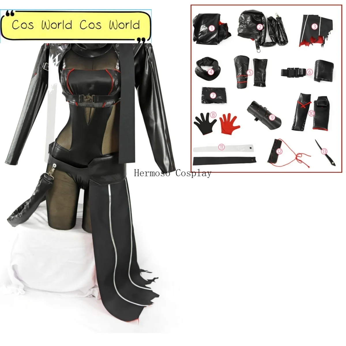 

Nikke Scarlet Black Shadow Cosplay Costume Game Nikke The Goddess of Victory Cosplay Costume Uniform Full Set