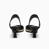 TRAF Women New Weave Stripe Heeled Sandals 2024 Summer Mid Heeled Slingbacks Patchwork Pointed Stilettos Shoes For Woman Party 4