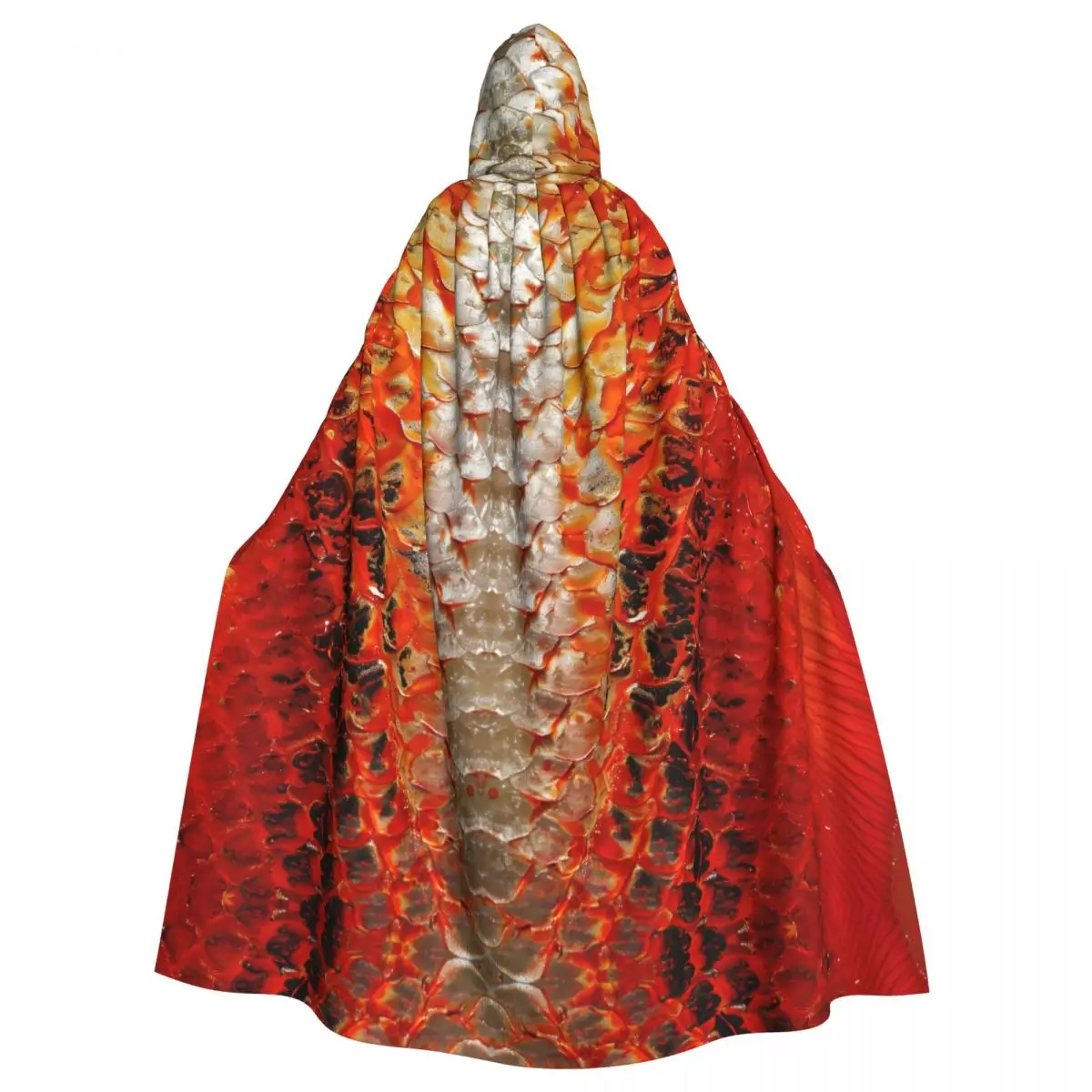 

Fish Scales Adult Cloak Cape Hooded Medieval Costume Witch Wicca Elf Purim Carnival Party