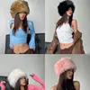 Winter Hat For Women's High Quality Imitation Mink Fur Thickened Warm Pullover Beanie Fashion Y2K Same Style Plush Flat Cap 3