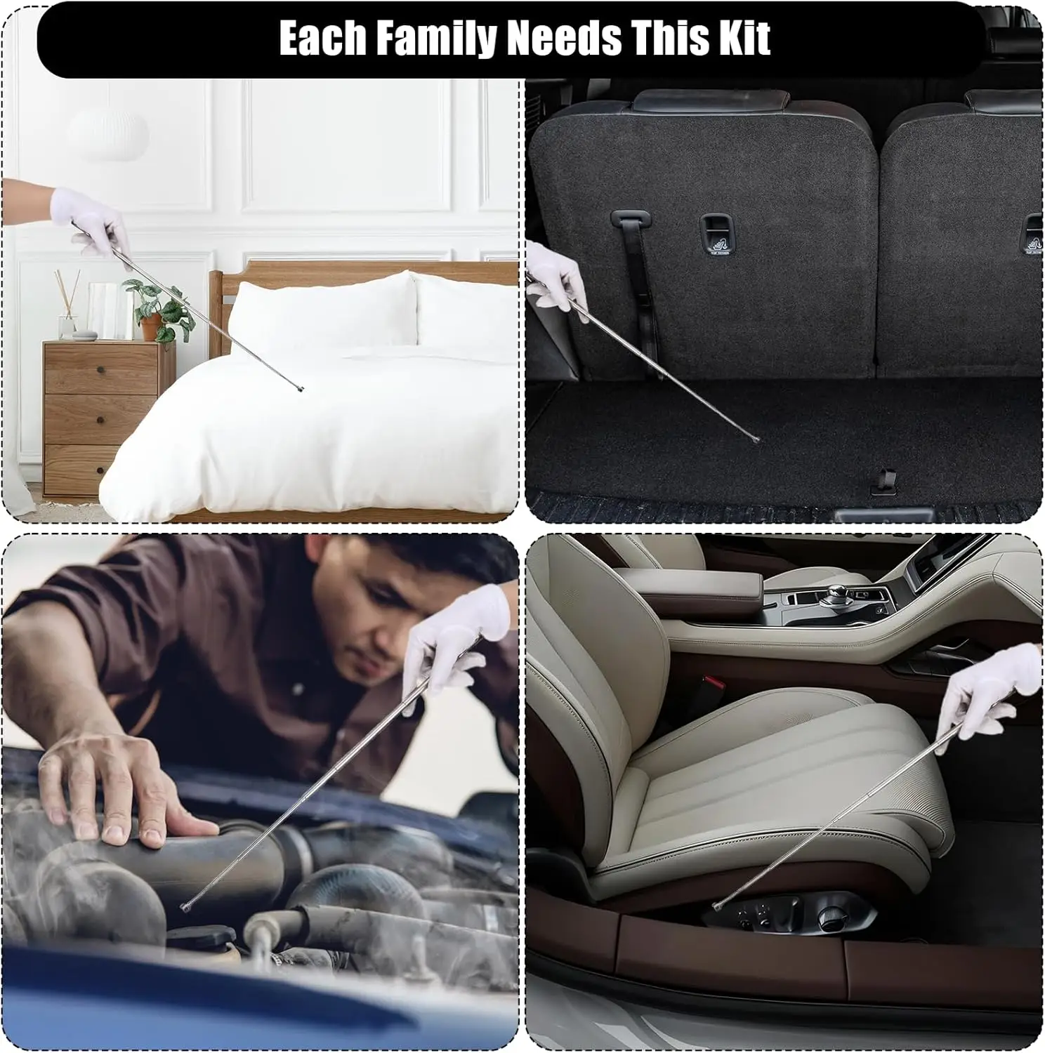 Flexible Magnetic Pickup Tool Telescoping MagneticPick-Up Tool Spring Bendable Extension Pick up Magnetic Extension Tools