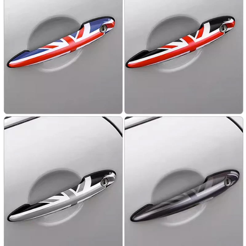 문짝 핸들 커버 스티커, 미니 쿠퍼 R50, R52, R53, R56, R57, R58, R59, R60, R61 용, 자동차 스타일링 액세서리, 세트당 2 개