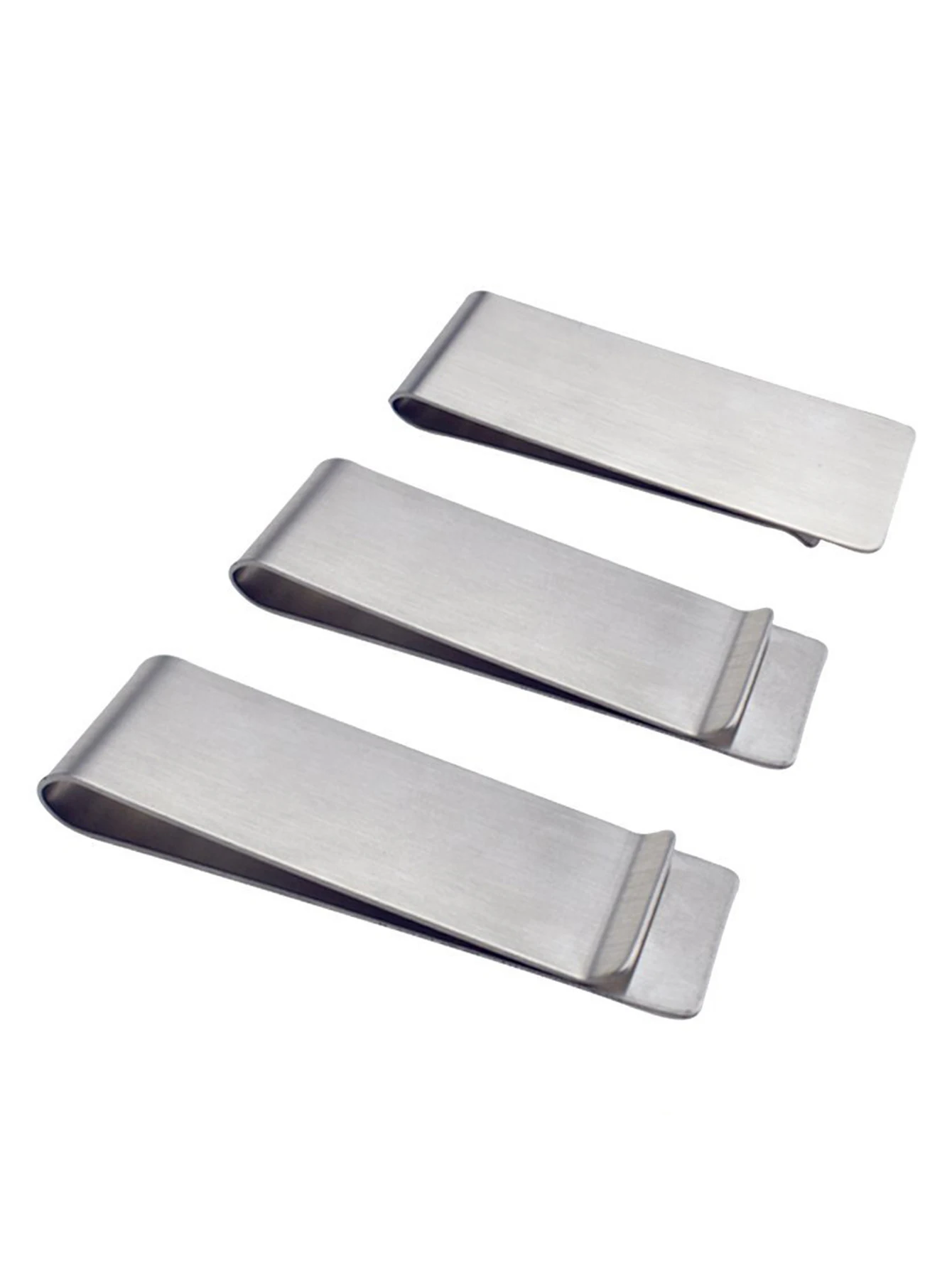 Minimalist Stainless Steel Solid Color Money Clip Wallet
