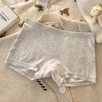 Culotte en dentelle mignonne, taille moyenne, pantalon de sécurité de sport Sexy pour femmes, sous-vêtements fins, doux, confortable, respirant, sans Trace, intimes 5