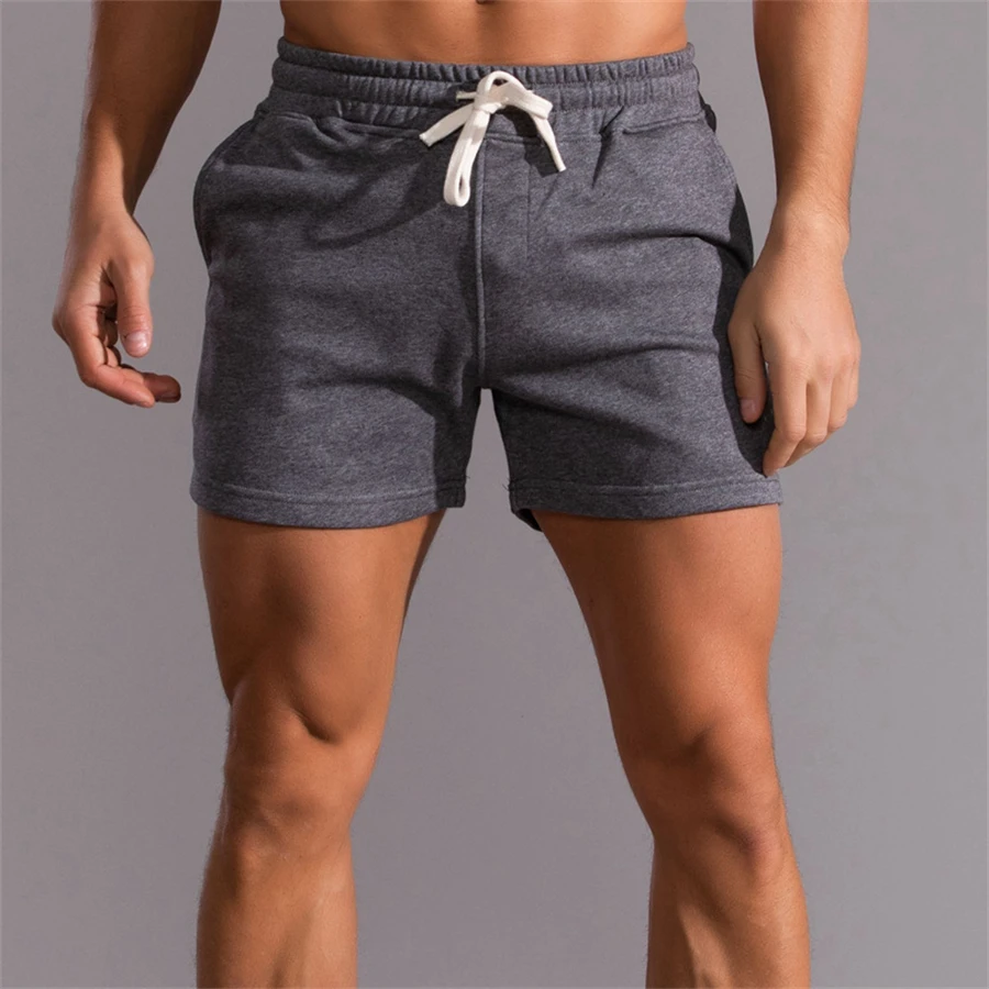 

Men's Summer Shorts Casual Cotton Shorts Homme Simple Pure color Shorts Sport Fitness Shorts Running Sweatpants Male Clothes