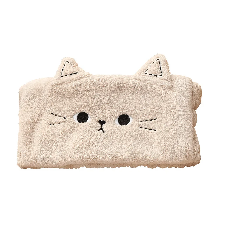 Cartoon Hair Band Cat's ears Face Wash Headband Female Makeup Remover Hair Set Coral Velvet Moon