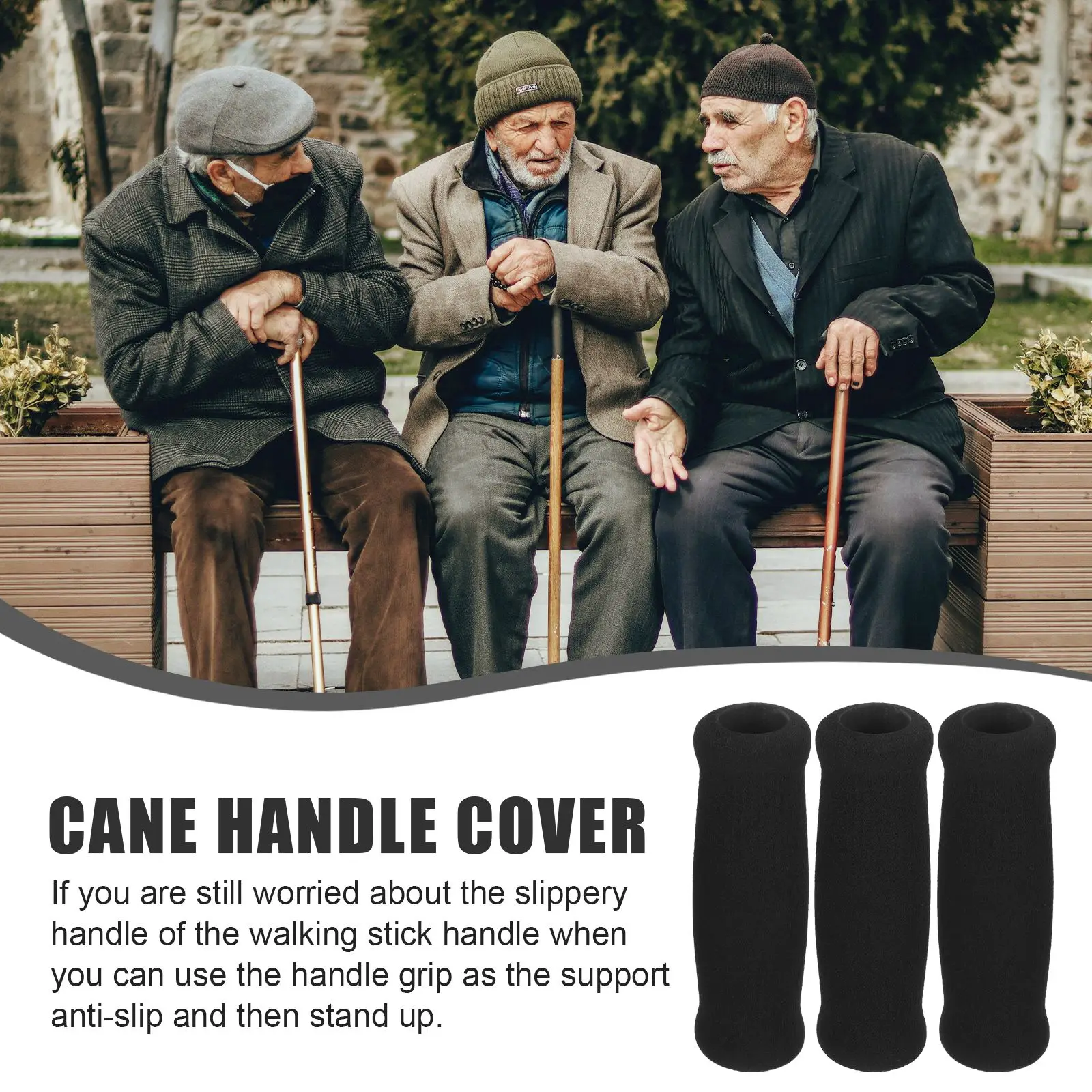 3pcs Walking Sticks Nonslip Grips for Handle Walking Cane Handle Wraps Sponges Aid Alpenstock trekking pole walking stick trekking poles