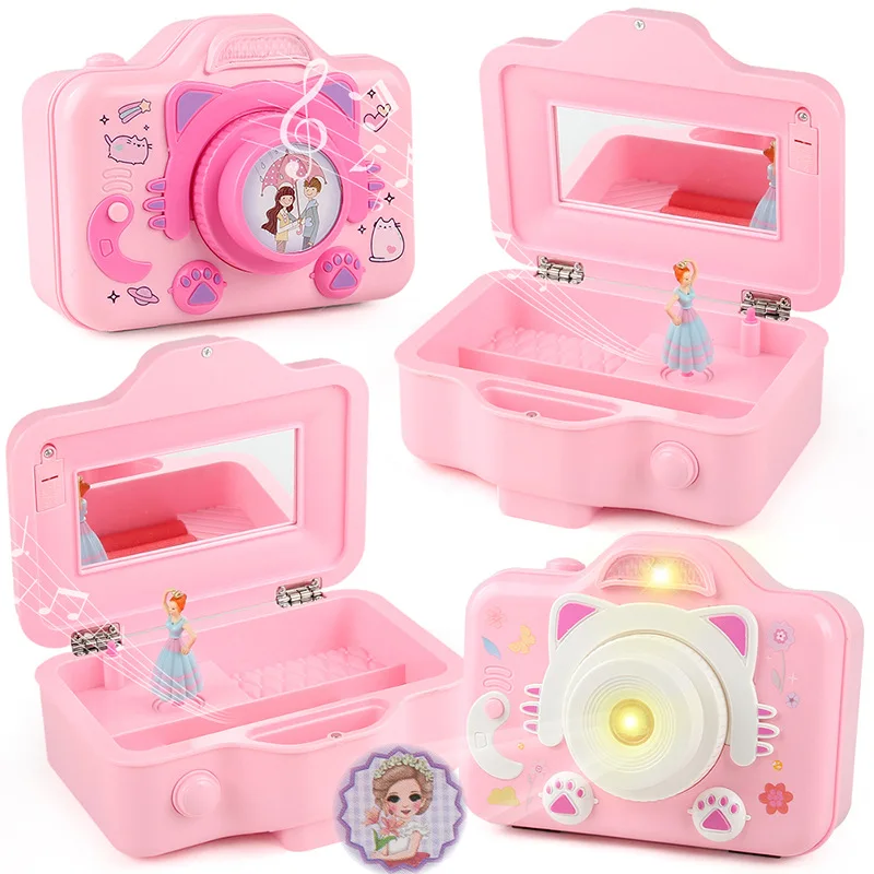 Children's Rotating Music Box Simulation Camera Projection Ballet Dance Rotating Melody Girl Music Box