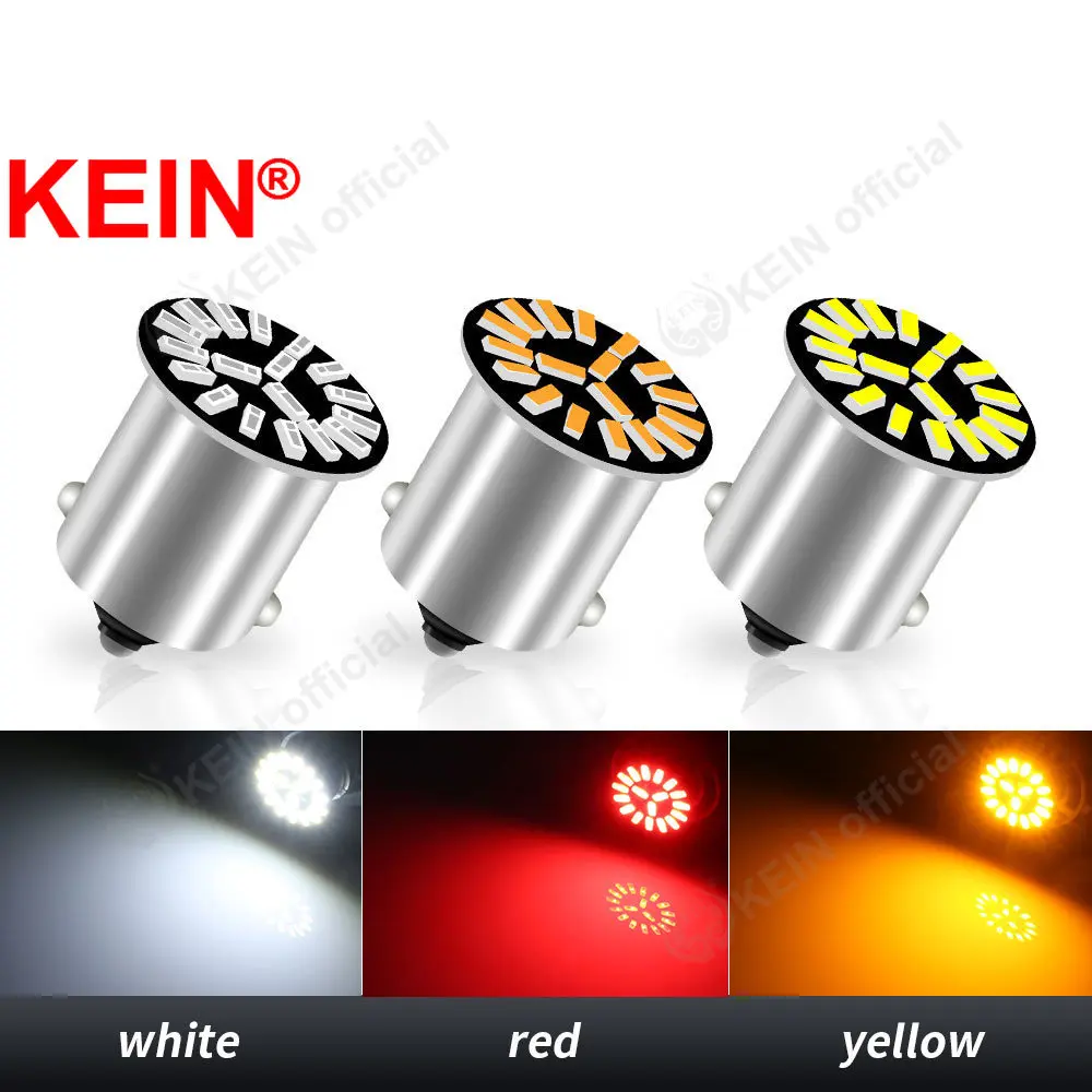 KEIN 2PCS 18SMD 12V 24V 1156 1157 Led Flash Strobe Car Light P21W Bulb BA15S BAY15D Tail Stop Signal Reverse Brake Lamp