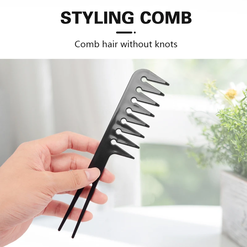 10 Piece Hair Styling Comb Set Black Hairdressing Brush Barbers Anti-Static Barber Shop Supplies Wholesale