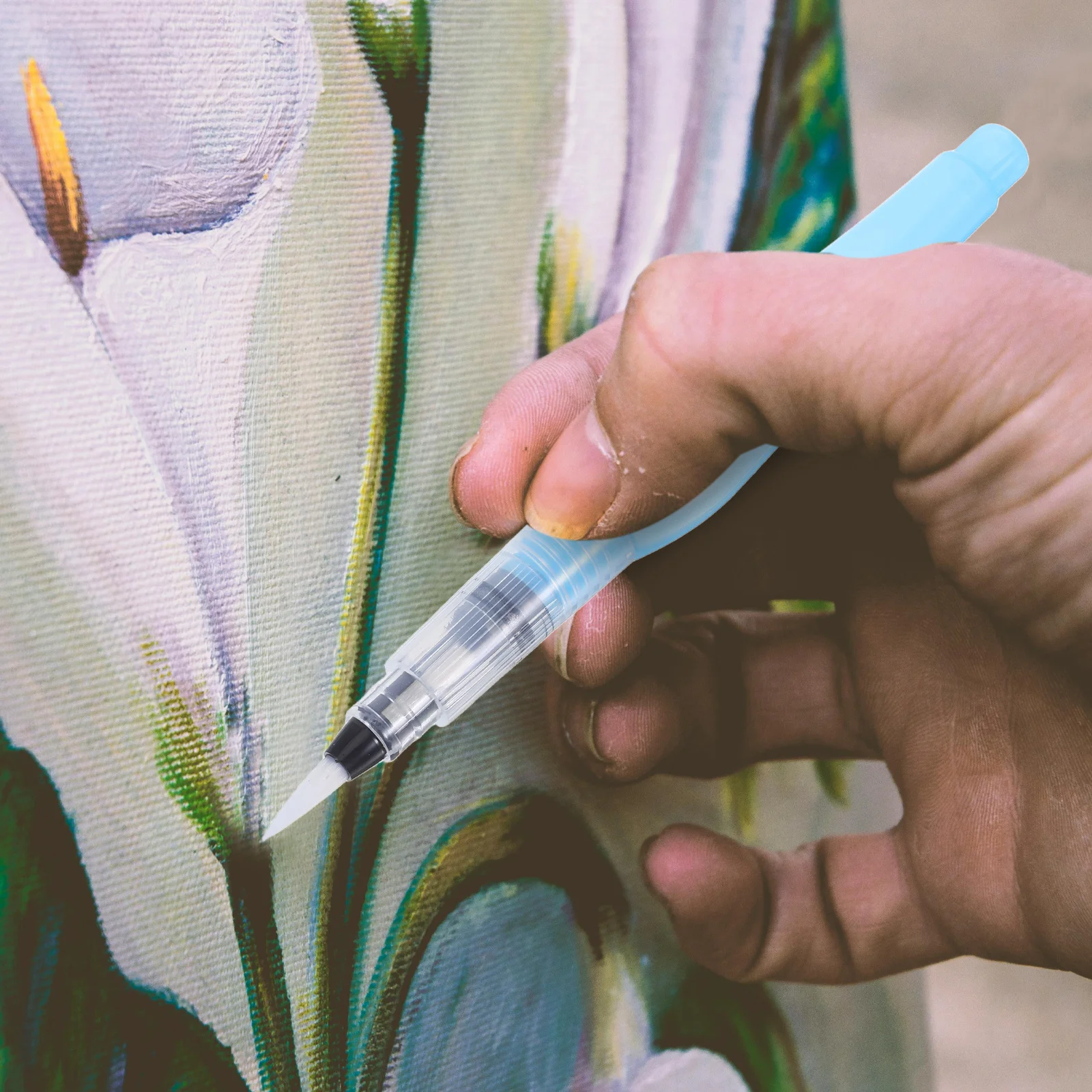 4Pcs Refillable Watercolor Brush Pens Set Portable Nylon Tip Water Soluble Paint Brushes Drawing Art Travel Craft Kid Adult