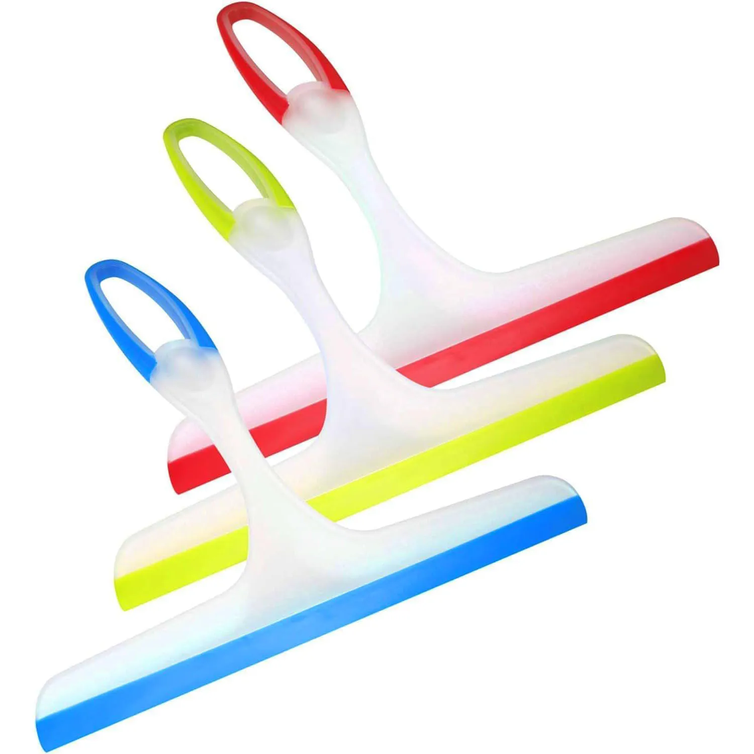 ที่ปาดน้ำฝักบัว 3 ชิ้นสำหรับประตูกระจกและหน้าต่างรถยนต์, น้ำยาทำความสะอาดหลายพื้นผิวสำหรับห้องน้ำ, กระจกเงาและกระจกหน้ารถ 1