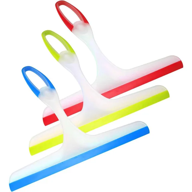 ที่ปาดน้ำฝักบัว 3 ชิ้นสำหรับประตูกระจกและหน้าต่างรถยนต์, น้ำยาทำความสะอาดหลายพื้นผิวสำหรับห้องน้ำ, กระจกเงาและกระจกหน้ารถ 1