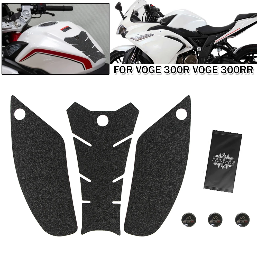 Side Decals Motorcycle Anti Slip TankPad Stickers For Voge 300RR 300R 300 RR R Fuel Tank Pad Cover Knee Grip Traction Protector practical grip handle case shift knob cover spare accessories easy installation gear lever non slip replacement