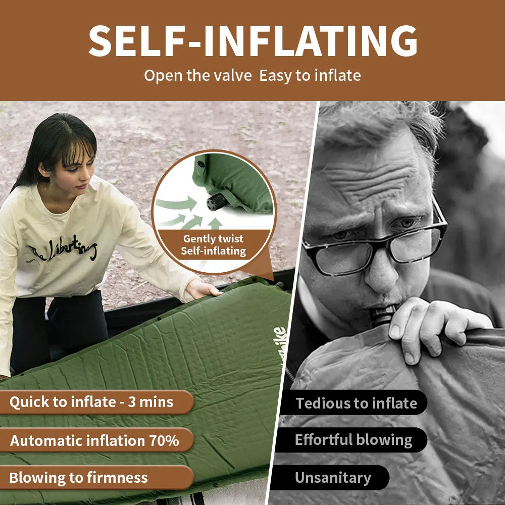 Naturehike الذاتي تضخيم فراش D03 نفخ فراش 5 سنتيمت...