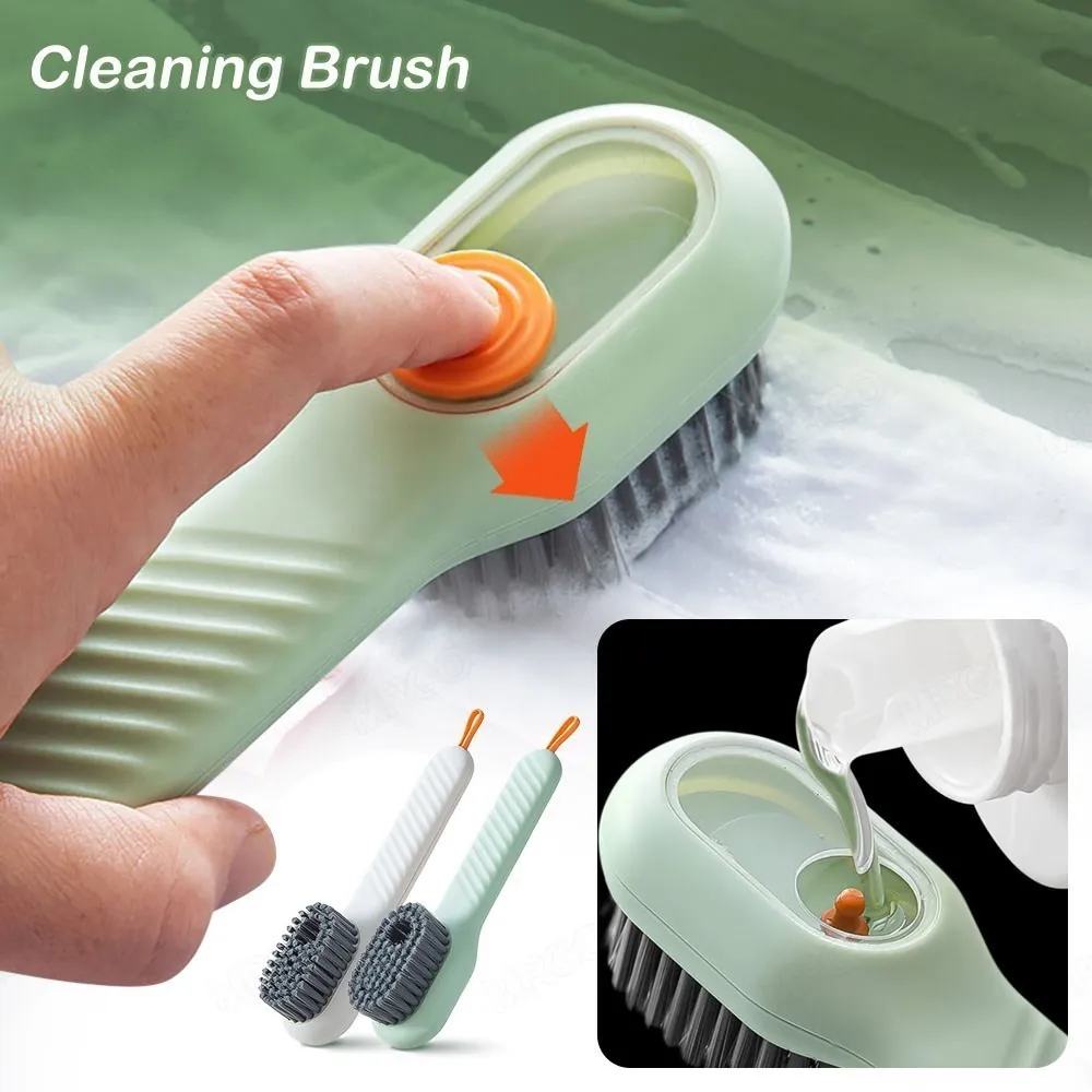 

Multifunction Clothing Brush Automatic Soap Liquid Adding Shoe Brush Soft-bristled Clothes Board Brush Soap Dispenser Brus