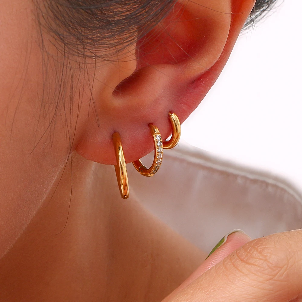 Pendientes De Aro Vogue | Acero Inoxidable Hipoalergénicos