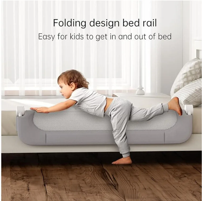 Baby Safety Bed Railing 1pc 150cm Screw-free Installation for Kid