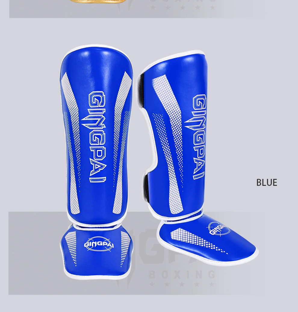 Muay Thai Schienbeinschoner Schienbeinschutz Boxausrüstung Beinschoner Schienbeinschlagpolster für Kampfsport Grappling Taekwondo Boxen – Detail 11