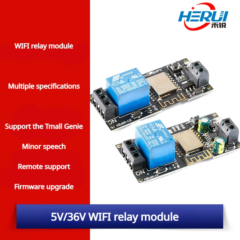 

XY-WF5V/36V WIFI mobile remote control relay module 5V 36V smart home mobile APP