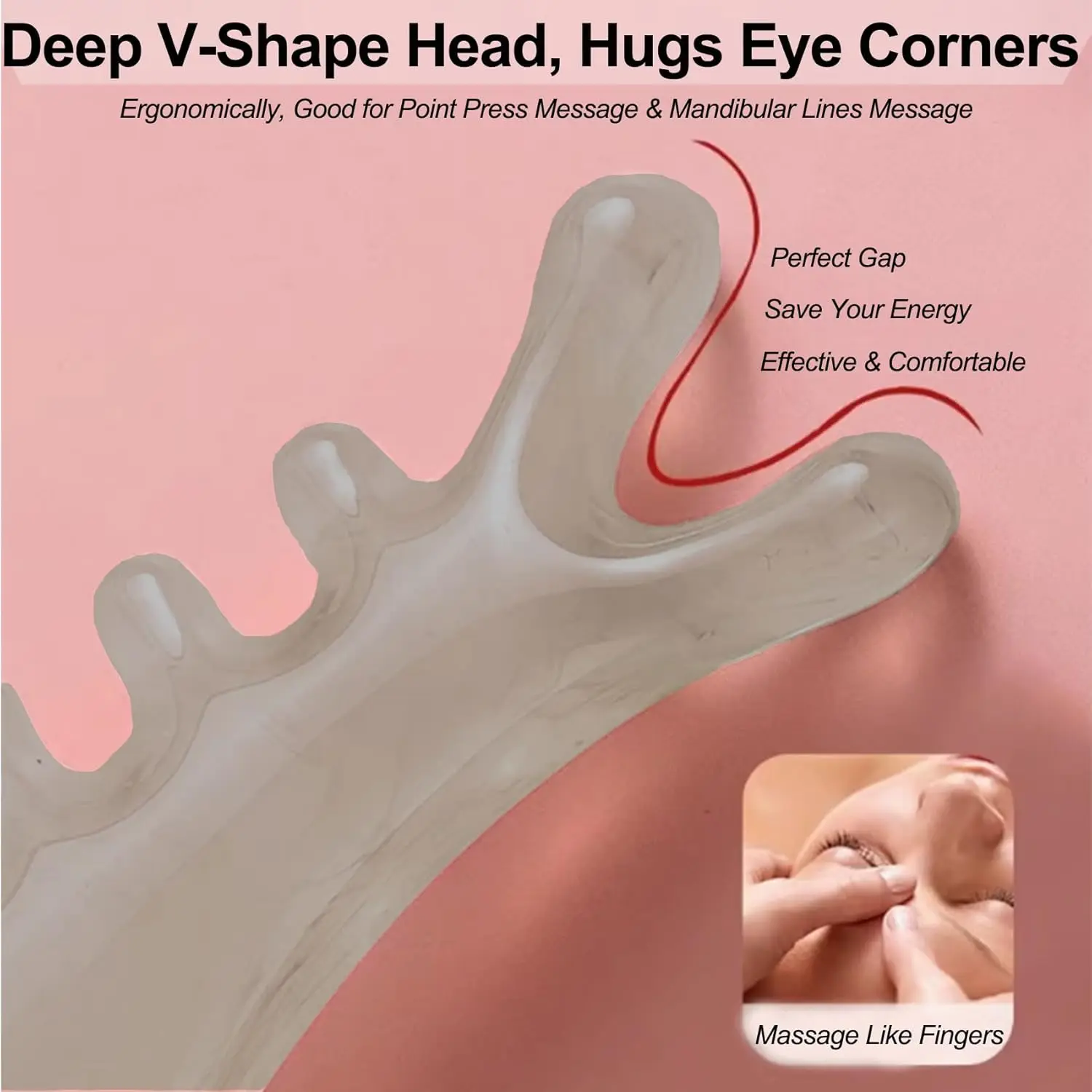 Head Scalping Massage Tool Comb for Hair Head Face Eye Neck Resin Body GuaSha Tool Relieve Stres Promote Lymphatic Circulation