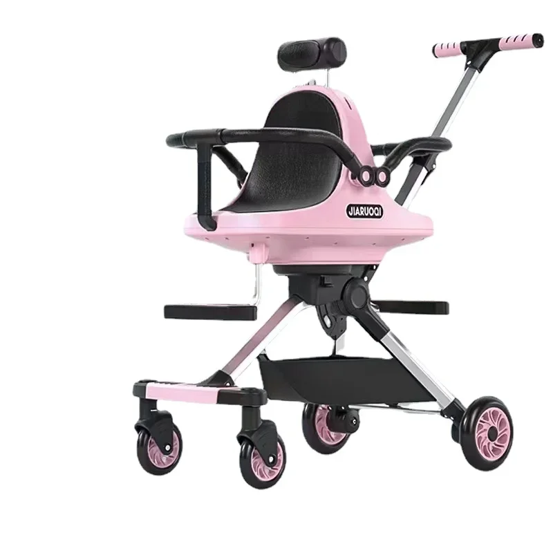 Baby Stroller Double Baby Stroller Trolley Car Portable Folding Stroller Two Kids Child Trolley Pushchair Baby Light Stroller With Parasol