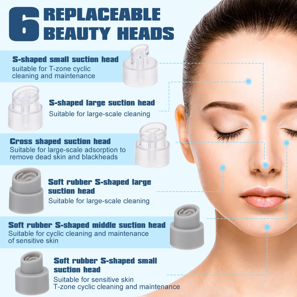 Electric Bubble Blackhead Remover Pore Vacuum Face Cleaner Pimple Acne Black Head Removal Water Cycle Facial Cleaning Tools 6