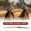Black Crop For Horse Portable PU Leather Riding Crop Durable Horse Riding Whip Riding Crop Whip For Horse Racing Horse Equipment 2
