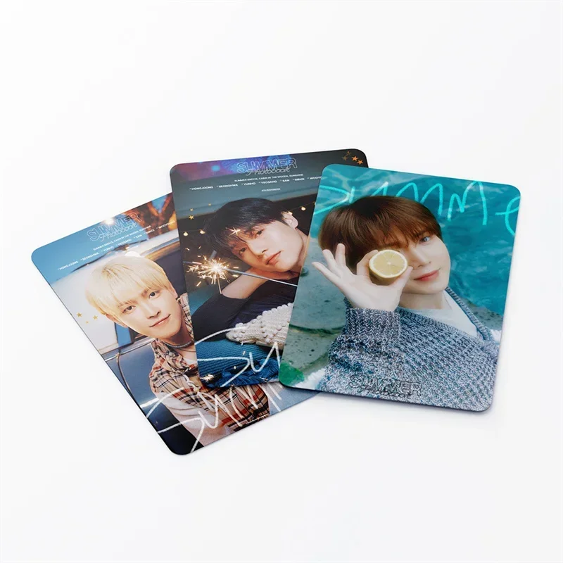 55pcs/set KPOP ATEEZ Album SUMMER PHOTOBOOK Small Card LOMO Card Collectible Postcard Photo Hongjoong Seonghwa