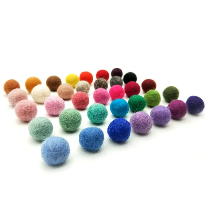 Wool Felt Balls Round Wool Felt Balls for DIY Wool Pompoms Handmade Sewing Craft for Home Girls Room Wedding Decor 10PCs
