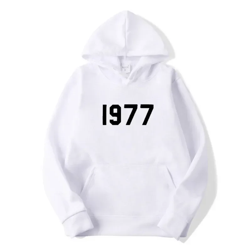 가을/겨울 힙합 하라주쿠 1977 남성 및 여성 운동복 후드 패션 캐주얼 남성 후드 Sudadera Hombre Warm Hoodie