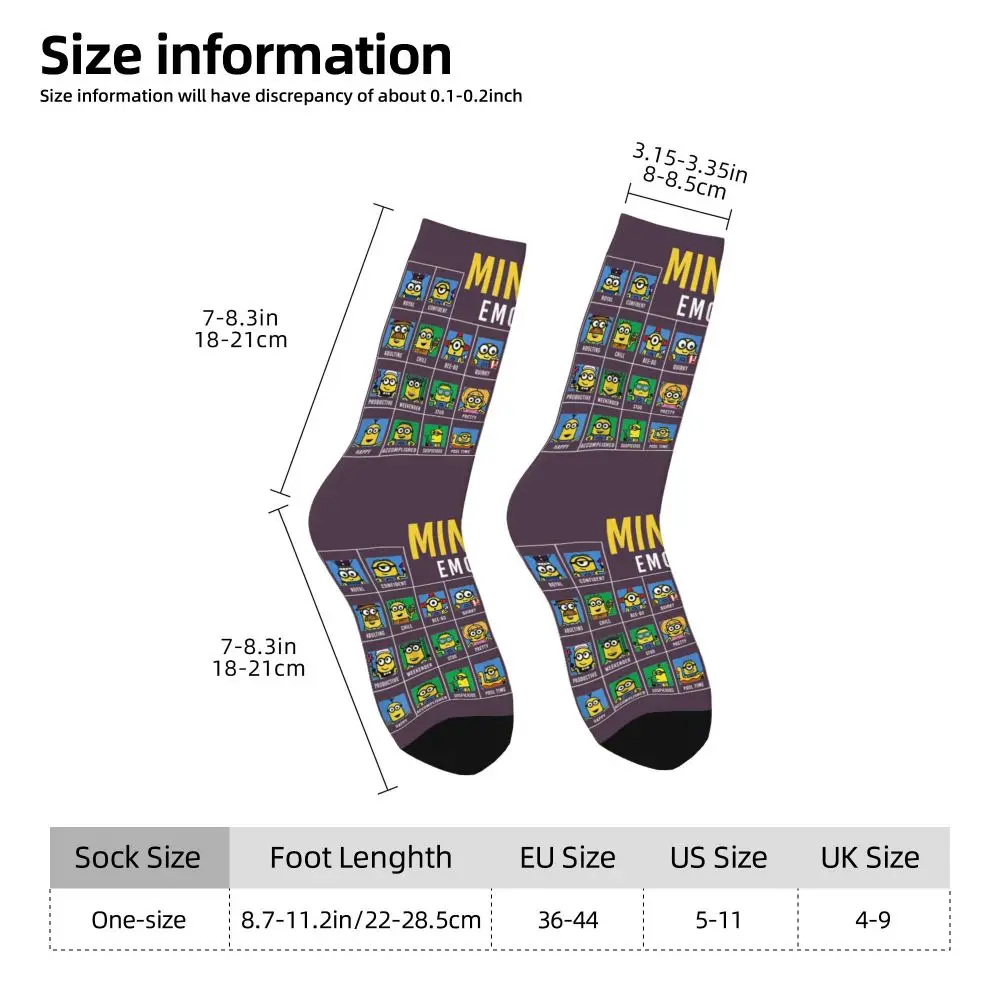 Custom Cool Print M- Minions Cartoon Socks for Women Men Stretchy Summer Autumn Winter M- Minions Bananas Crew Socks 95 Seca181f1578e40a9a7c69281035cefa2c