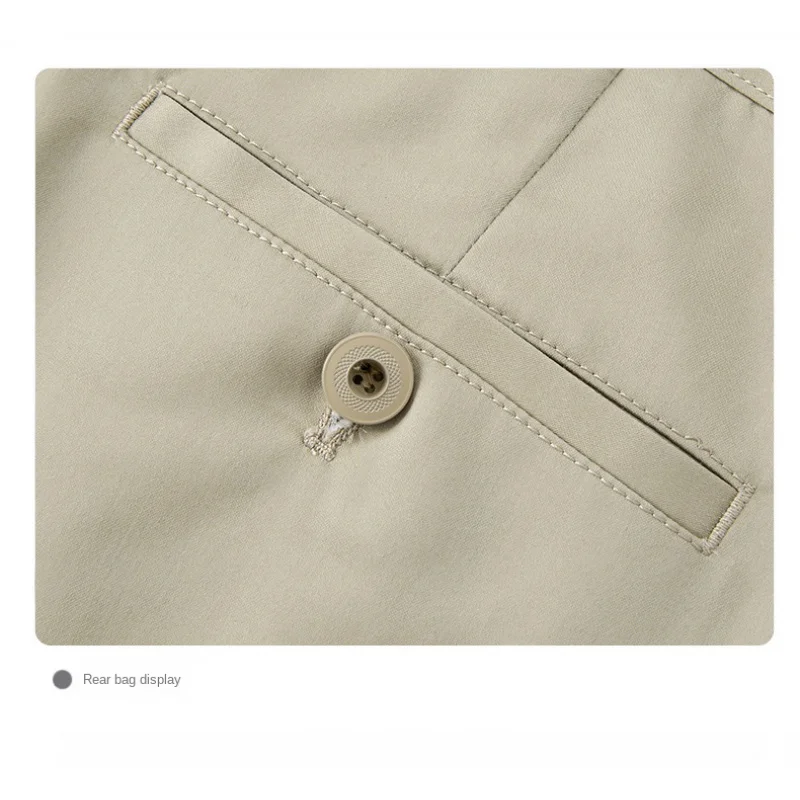 2024 summer thin section casual pants men's breathable ice silk loose straight young men's pants versatile fashion men's pants