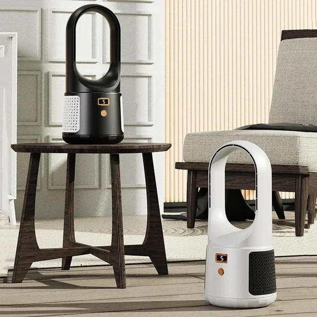 Ventilatore elettrico ricaricabile Ventilatore da pavimento senza lama Raffreddamento Torre di sicurezza per bambini Ventilatore da 2000 mAh Dispositivo di raffreddamento dell'aria domestico 6 marce 2