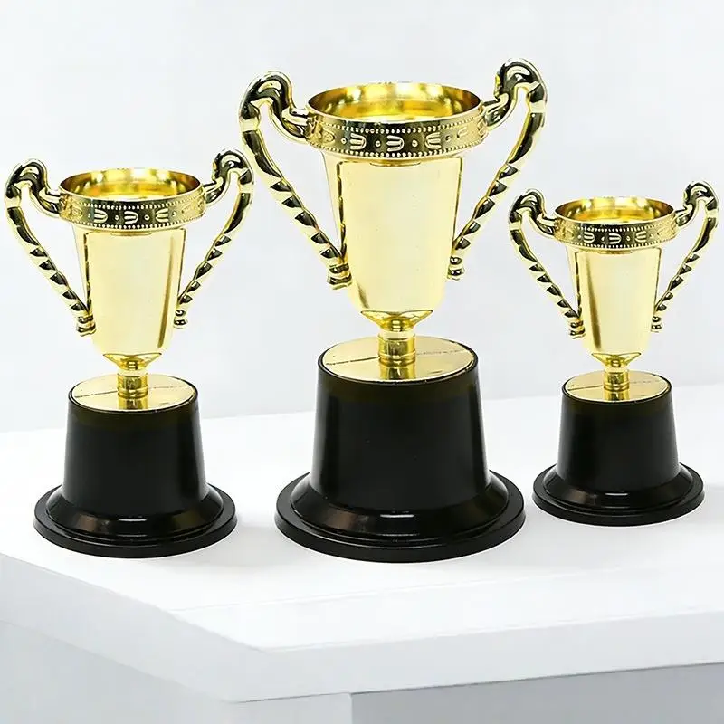 1/3/5Pcs 황금 밀 이삭 디자인 트로피 메달 경쟁 상금 컵 어린이 우승자 장난감 선물