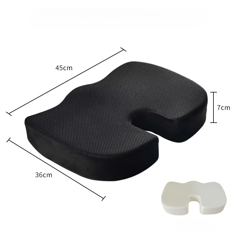 1Pc Seat Cushion Memory Foam U-Shaped Pillow for Chair Cushion Pad Car Office for Tailbone Pain Massage Pillow