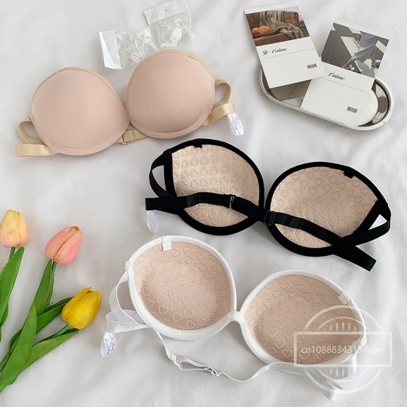 Strapless Lace Bras for Women Sexy Lingerie Backless Invisible Wireless Bralette 1/2 Cup Push Up Underwear Girls Backless Bras 3