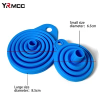 2Pcs Foldable Car Engine Funnel Silicone Liquid 2