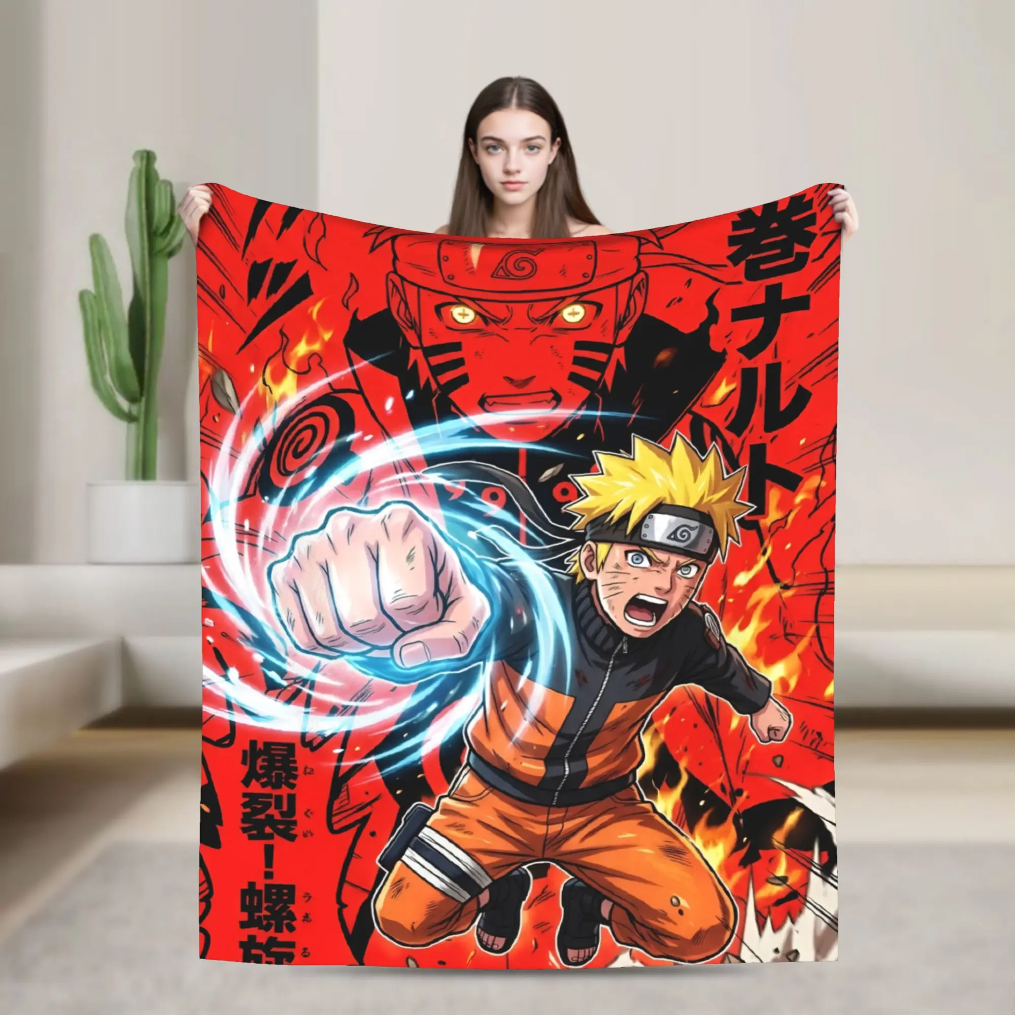 Luxurious Naruto Inspired Soft Fleece Blanket - Warm Flannel Manga Throw