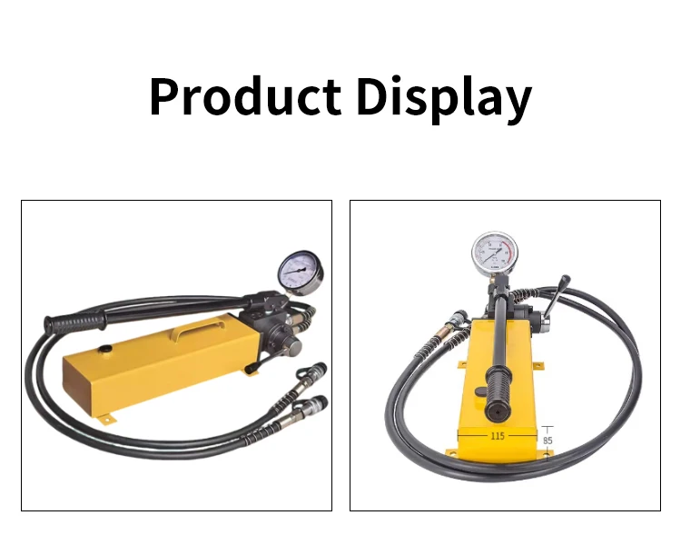CP-800S Manual Hydraulic Pump 700kg/cm² High Pressure 3000cc Oil Tank 1.8m Hose