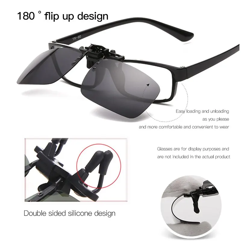 Polarized Sunglasses Clip Two Small Clip Lightweight Myopia Glasses Mirror Men