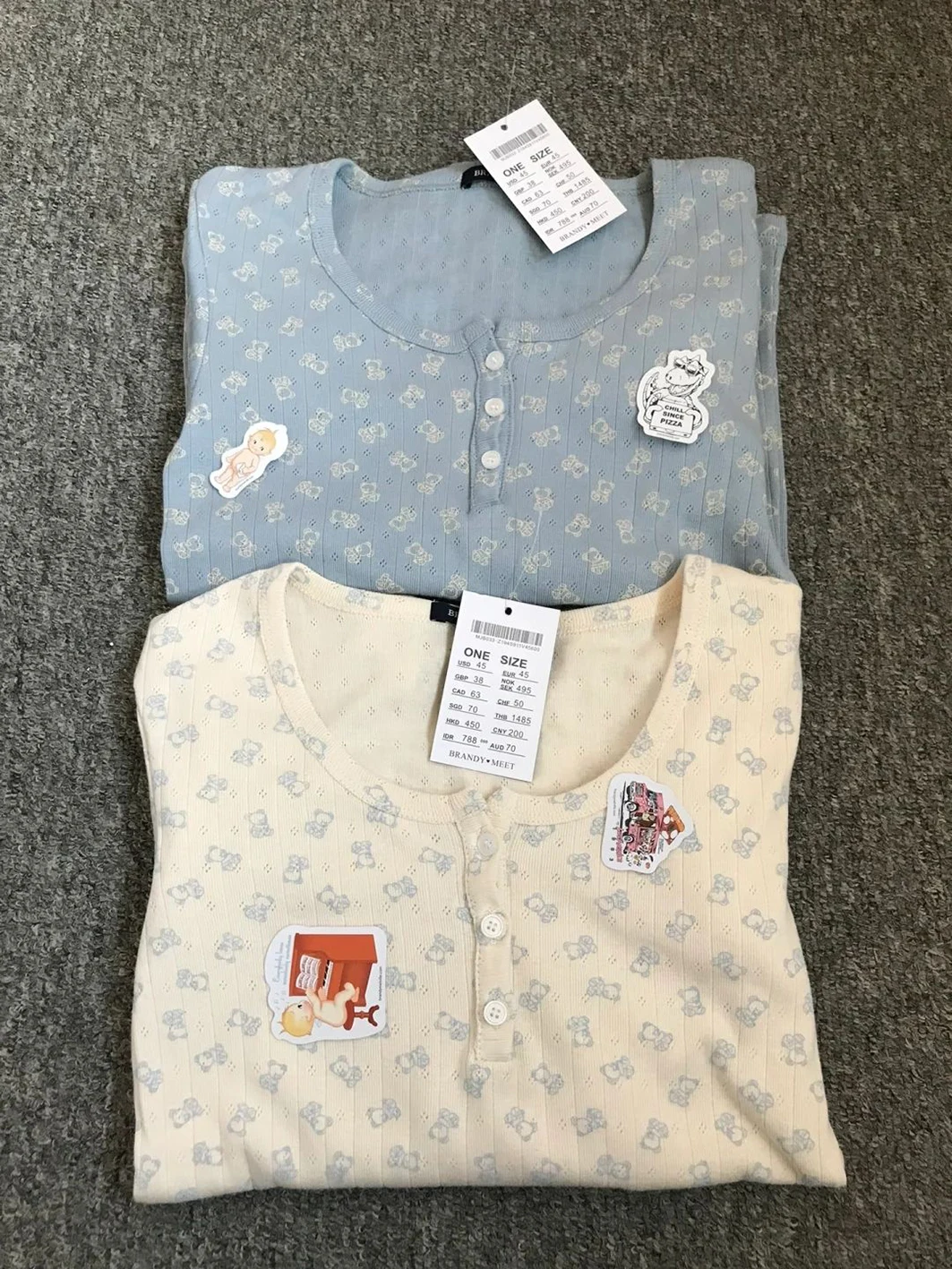 小さなクマ-女性の長袖Tシャツ,ラウンドネックTシャツ,ヴィンテージ