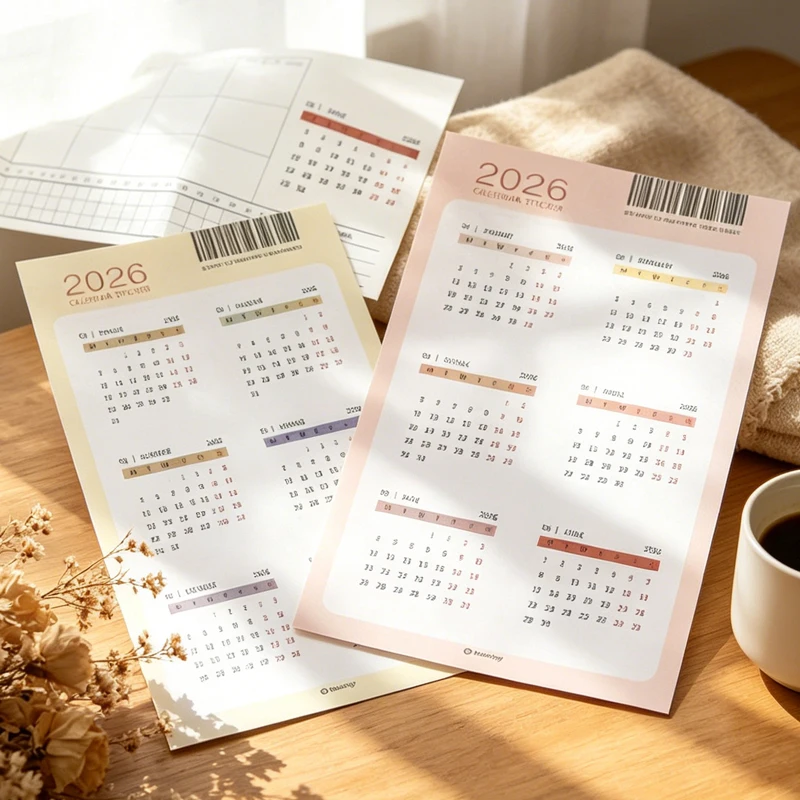 2026 Calendar Sticker Notebook Index Sticker Multifunctional Stationery Supplies Ledger Stickers 2026 Calendar Card