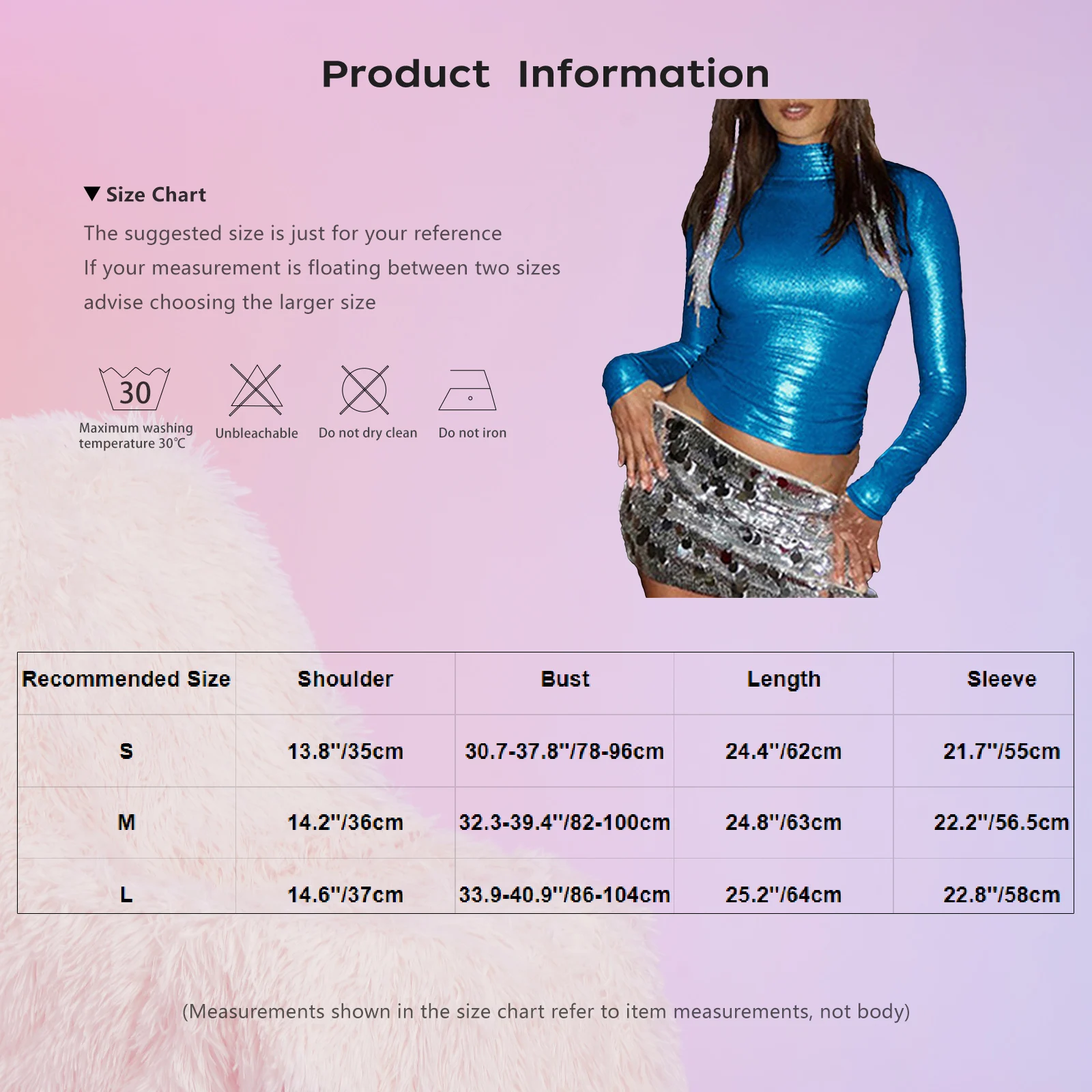 Рисунок 6 - Женская Блестящая футболка с длинным рукавом