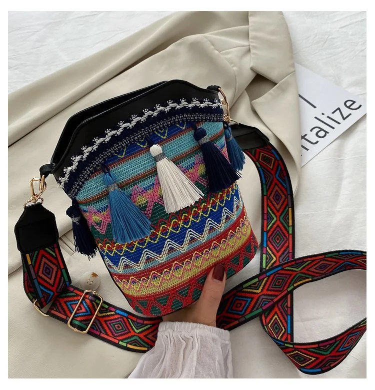 DOYUTIG Indian Design Women's Beads Handmade Hobo Bags Ethnic Embroidery  Tassels Bags Lady Bohemia Casual Crossbody Bags F775 - AliExpress